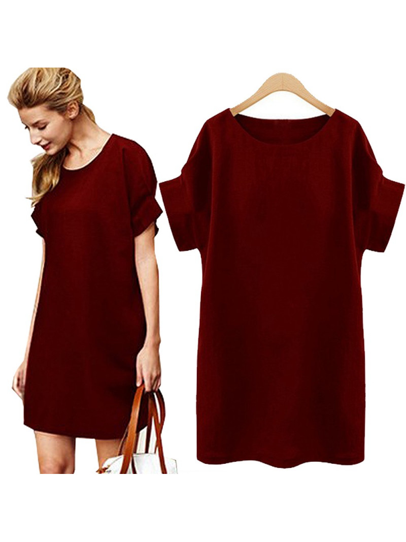 KOBIECA SUKIENKA , TUNIKA OVERSIZE Z MANKIETEM