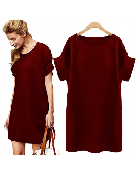 KOBIECA SUKIENKA , TUNIKA OVERSIZE Z MANKIETEM