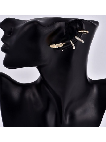 Zestaw kolczyków piórko +...