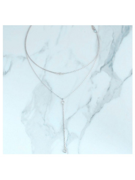 Delikatny srebrny naszyjnik 2