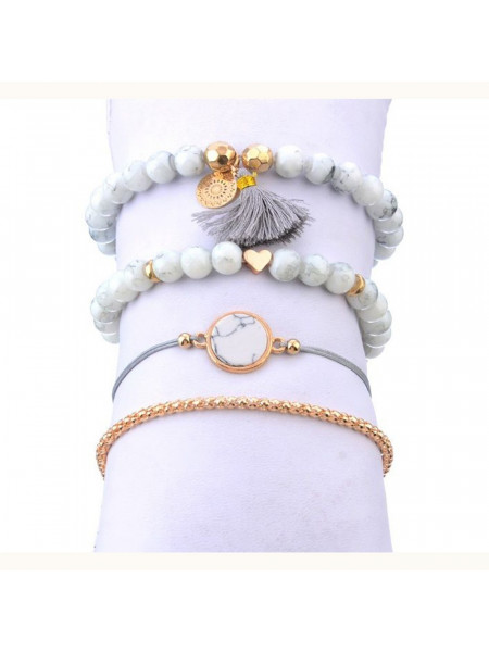 Zestaw 4w1 bransoletki BOHO 2