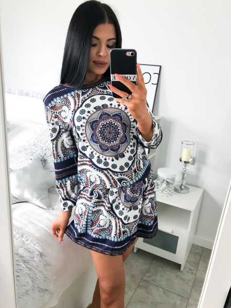 Mini sukienka w modny print ARIANA