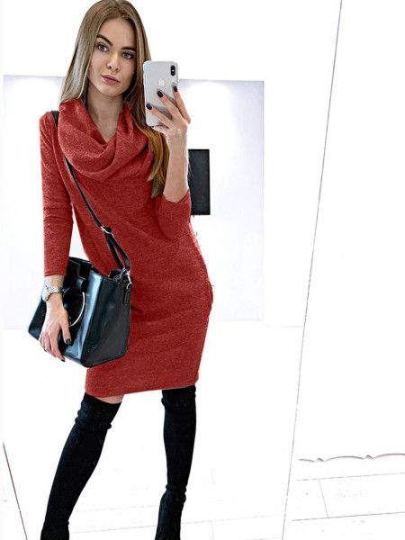 Sweterkowa sukienka bombka...