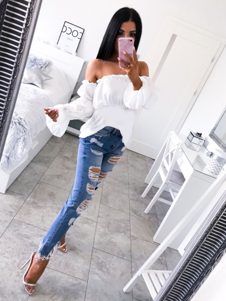 Bluzka hiszpanka z falbanką... 2