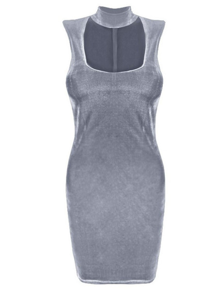 Welurowa sukienka z... 2