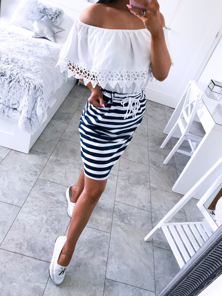 Mini spódniczka w paski... 2