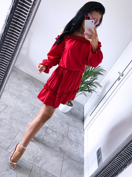 Sukienka mini z falbanką MARIETTA