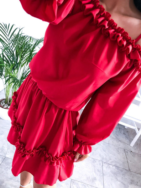 Sukienka mini z falbanką MARIETTA 2