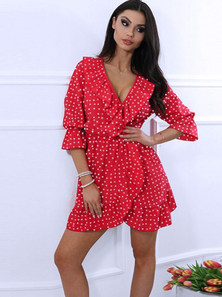 Retro sukienka w grochy...