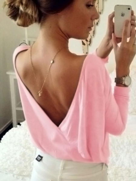 KOBIECA BLUZKA Z KUSZĄCYM DEKOLTEM NA PLECACH