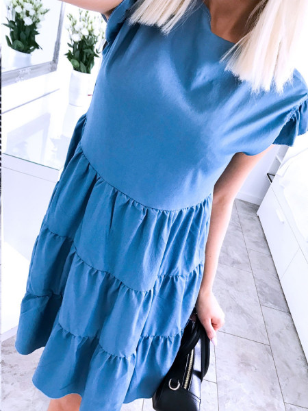 Trapezowa mini sukienka z... 2