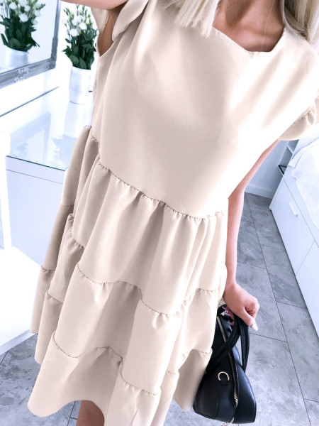 Trapezowa mini sukienka z... 2