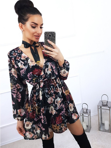 Szyfonowa sukienka w piękny...