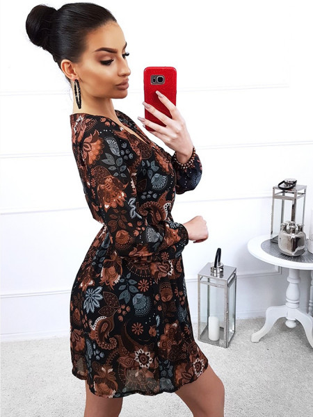 Szyfonowa sukienka w print...