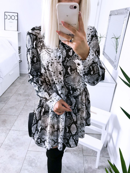 Trapezowa sukienka w print...