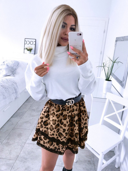 Mini spódniczka w panterkowy print HARPER