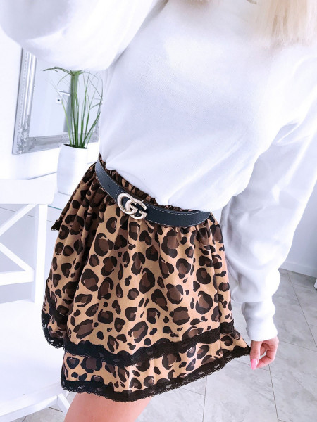 Mini spódniczka w panterkowy print HARPER 2