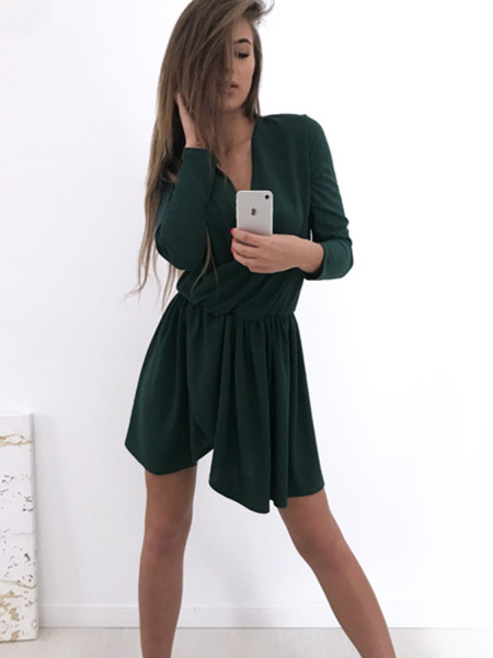 Rozkloszowana kopertowa sukienka TAMARA