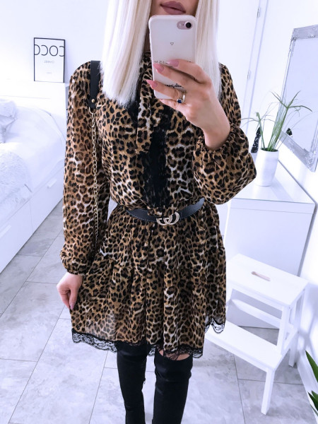 Trapezowa sukienka w print...