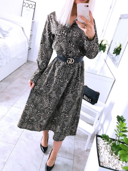 Sukienka midi w zwierzęcy... 2