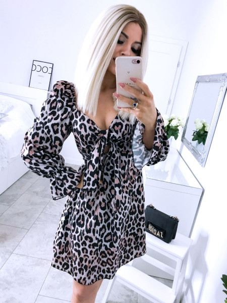 Mini sukienka w print LEAH - wzór 1