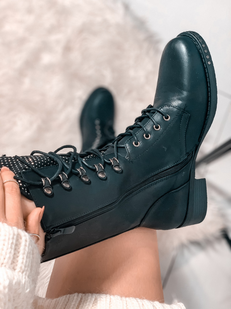 Wysokie trapery z wiązaniem