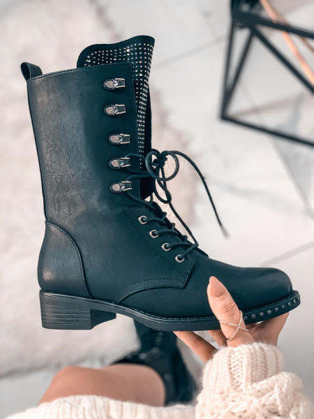 Wysokie trapery z wiązaniem