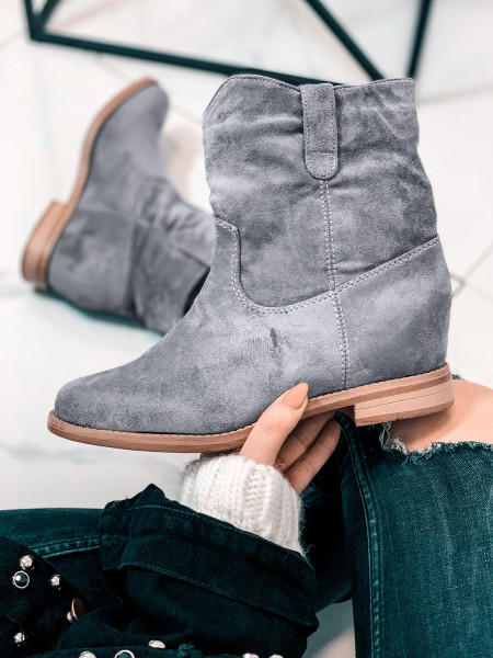 Zamszowe botki z ukrytym... 2