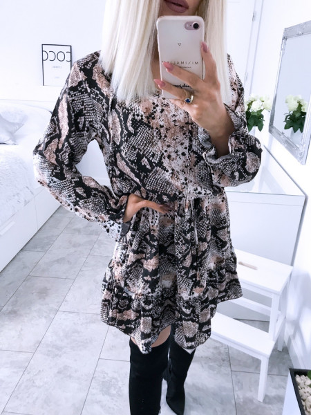 Trapezowa sukienka w print...