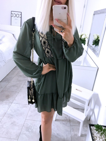 Trapezowa sukienka z...