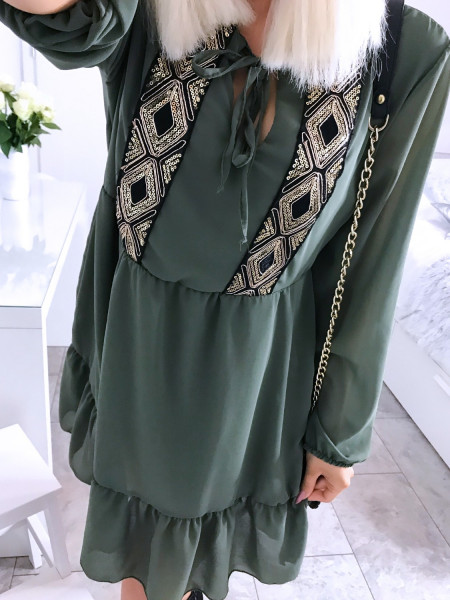 Trapezowa sukienka z... 2