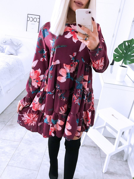 Trapezowa sukienka w print...