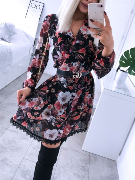 Rozkloszowana sukienka w print SAMIRA - wzór 2