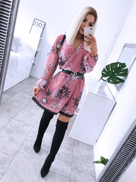 Rozkloszowana wzorzysta sukienka Borneo- wzór 2 2