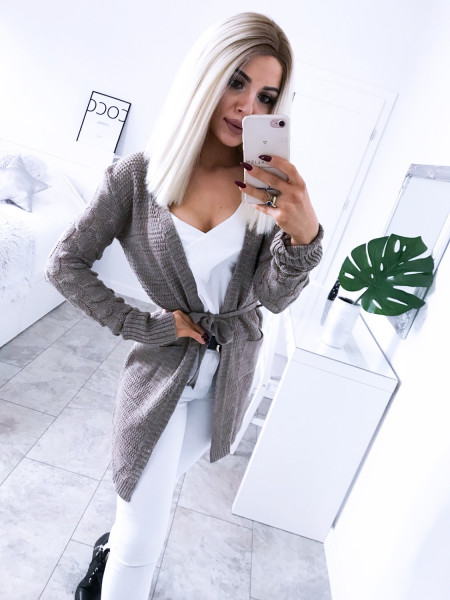 Sweterkowy kardigan Milena - Cappuccino 2