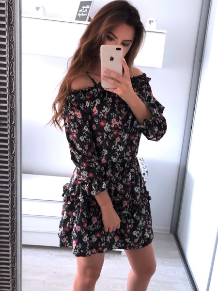 Sukienka z falbankami w print MARIETTA-wzór 2 2