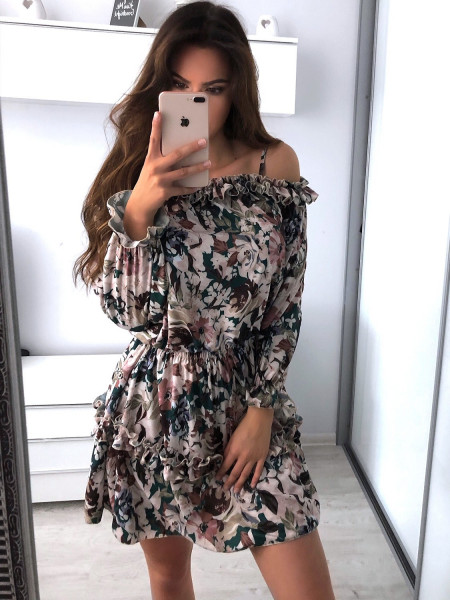 Sukienka z falbankami w...