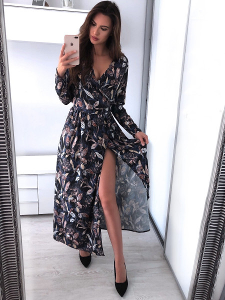 Sukienka maxi w print- LAURETTA - wzór 3