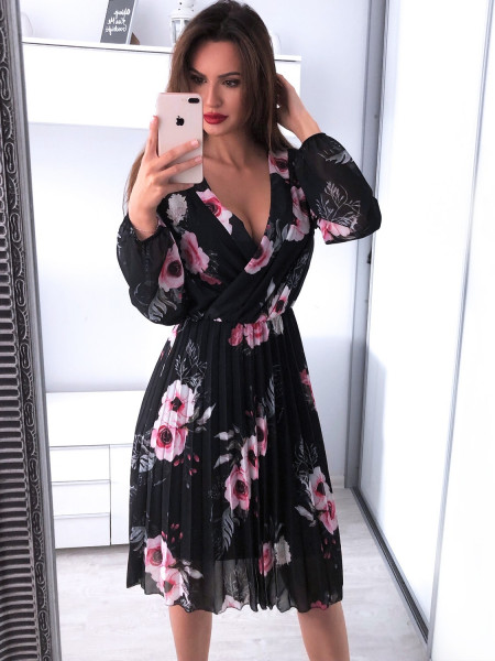 Plisowana sukienka w...