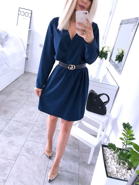 Rozkloszowana sukienka z przekładanym dekoltem MARIA 2