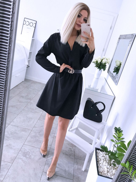 Rozkloszowana sukienka z przekładanym dekoltem MARIA 2