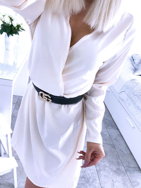 Rozkloszowana sukienka z przekładanym dekoltem MARIA 2