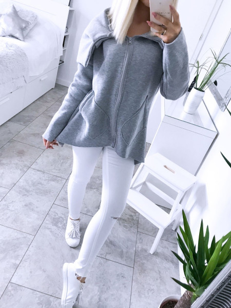 Ciepła dresowa bluza z kołnierzem EDITH 2