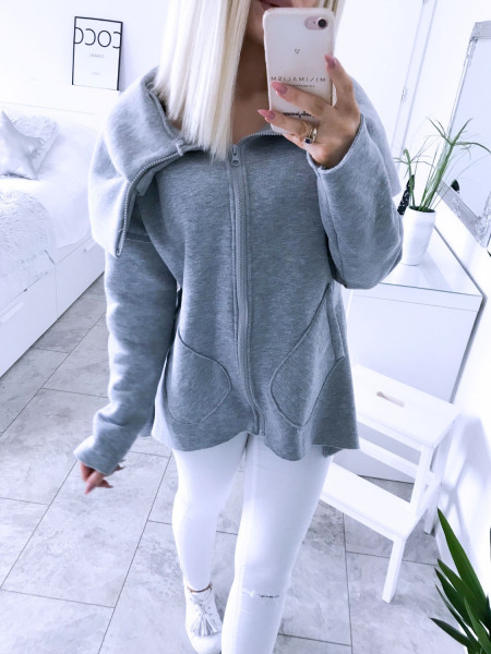 Ciepła dresowa bluza z kołnierzem EDITH