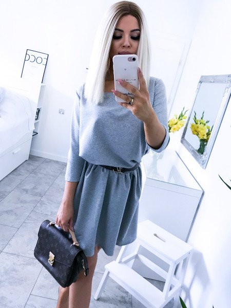 Dresowa sukienka z rozkloszowanym dołem EVELINE