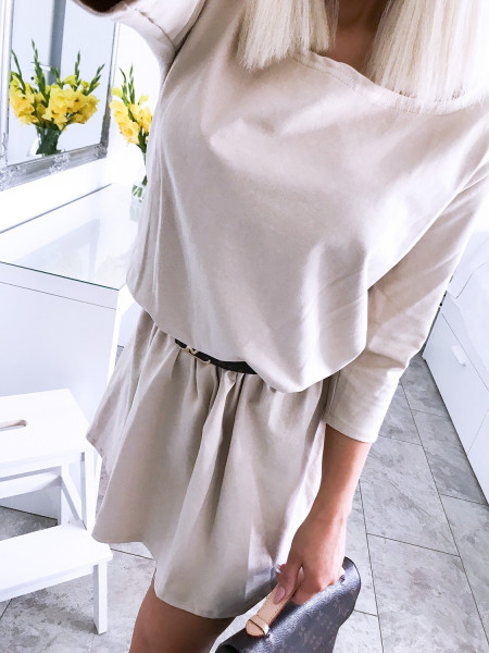 Dresowa sukienka z rozkloszowanym dołem EVELINE