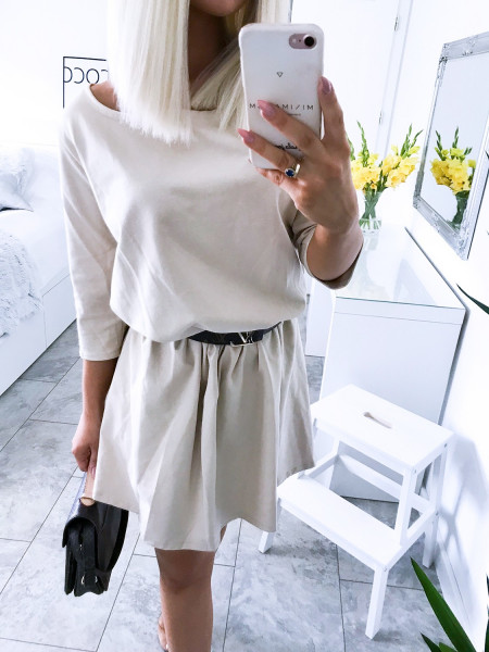 Dresowa sukienka z rozkloszowanym dołem EVELINE 2