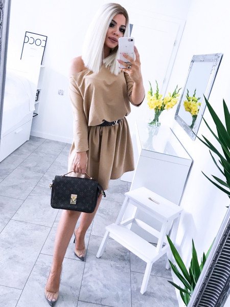 Dresowa sukienka z rozkloszowanym dołem EVELINE 2