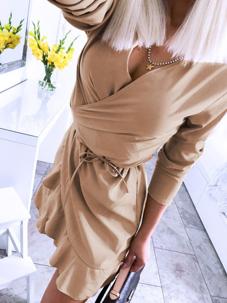 Przekładana sukienka z falbaną DOMINICA 2