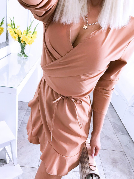 Przekładana sukienka z falbaną DOMINICA 2